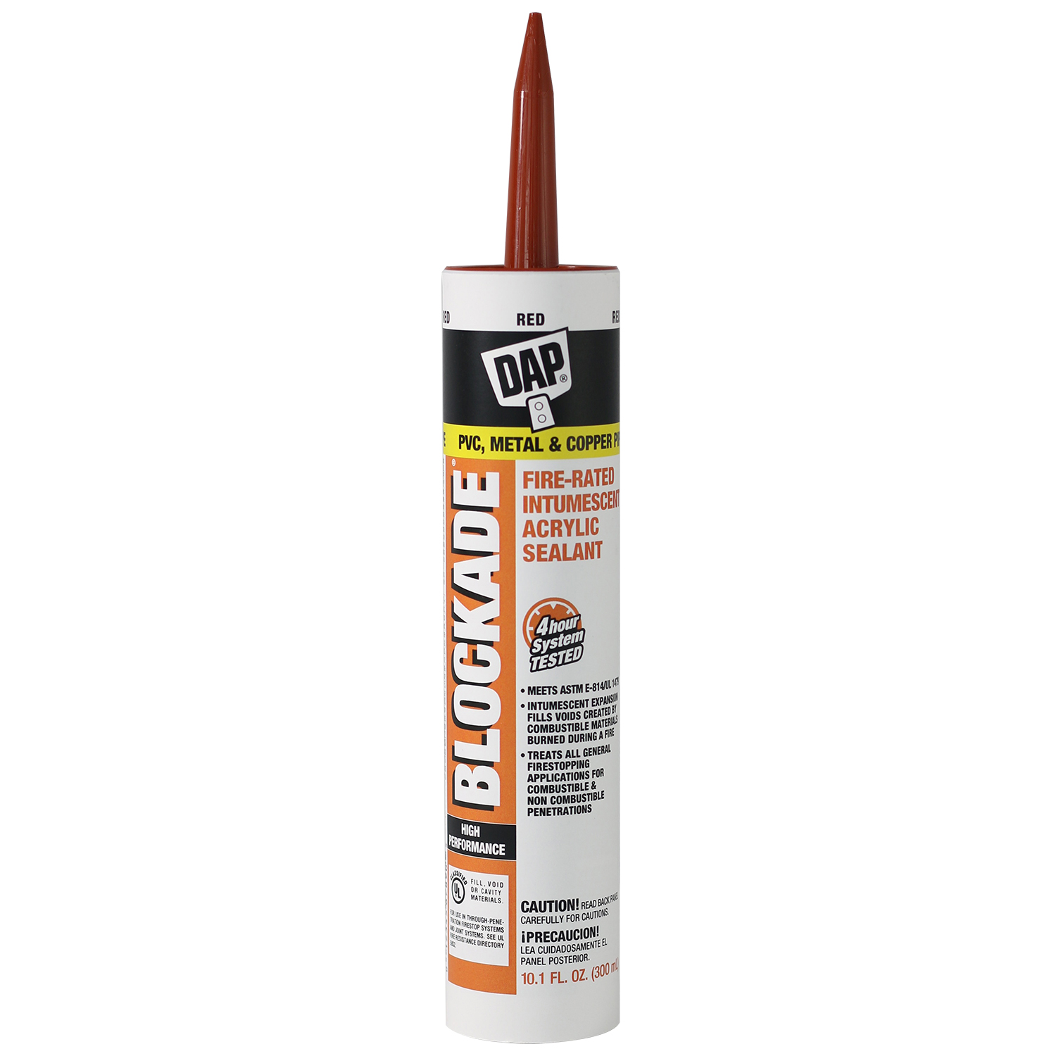 DAP BLOCKADE RED FIRE-RATED SEALANT (300 mL) - Kilrich Building Centres