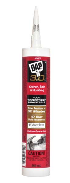 DAP 3.0 WHITE WATERPROOF SEALANT (266 mL) - Kilrich Building Centres