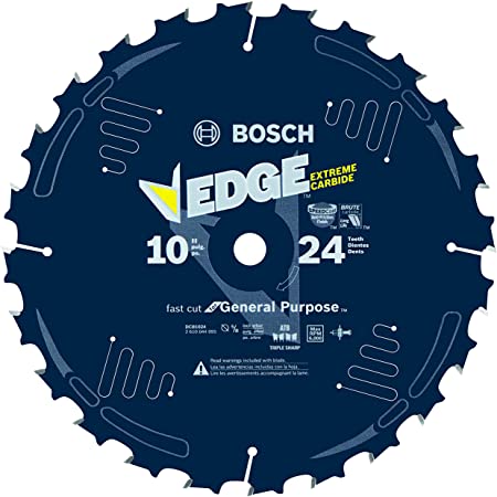BOSCH EDGE 10" 24-TOOTH CIRCULAR SAW BLADE (FOR FAST CUTS) - Kilrich Building Centres