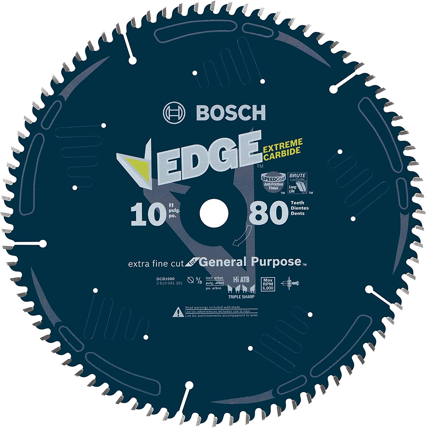 BOSCH EDGE 10" 80-TOOTH CIRCULAR SAW BLADE (FOR EXTRA-FINE FINISH) - Kilrich Building Centres