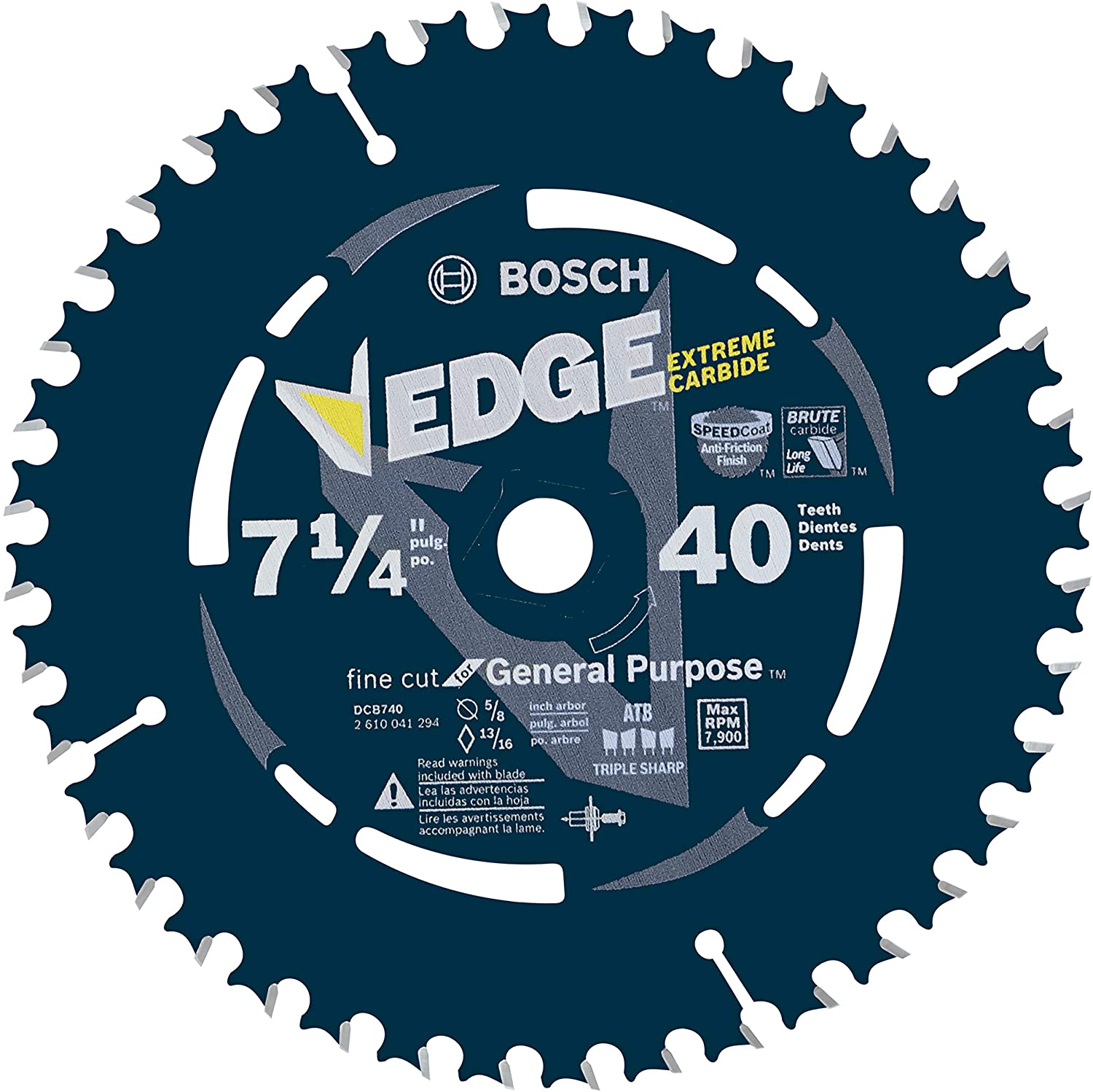 BOSCH EDGE 7-1/4" 40-TOOTH CIRCULAR SAW BLADE (FOR FINE-FINISH) - Kilrich Building Centres