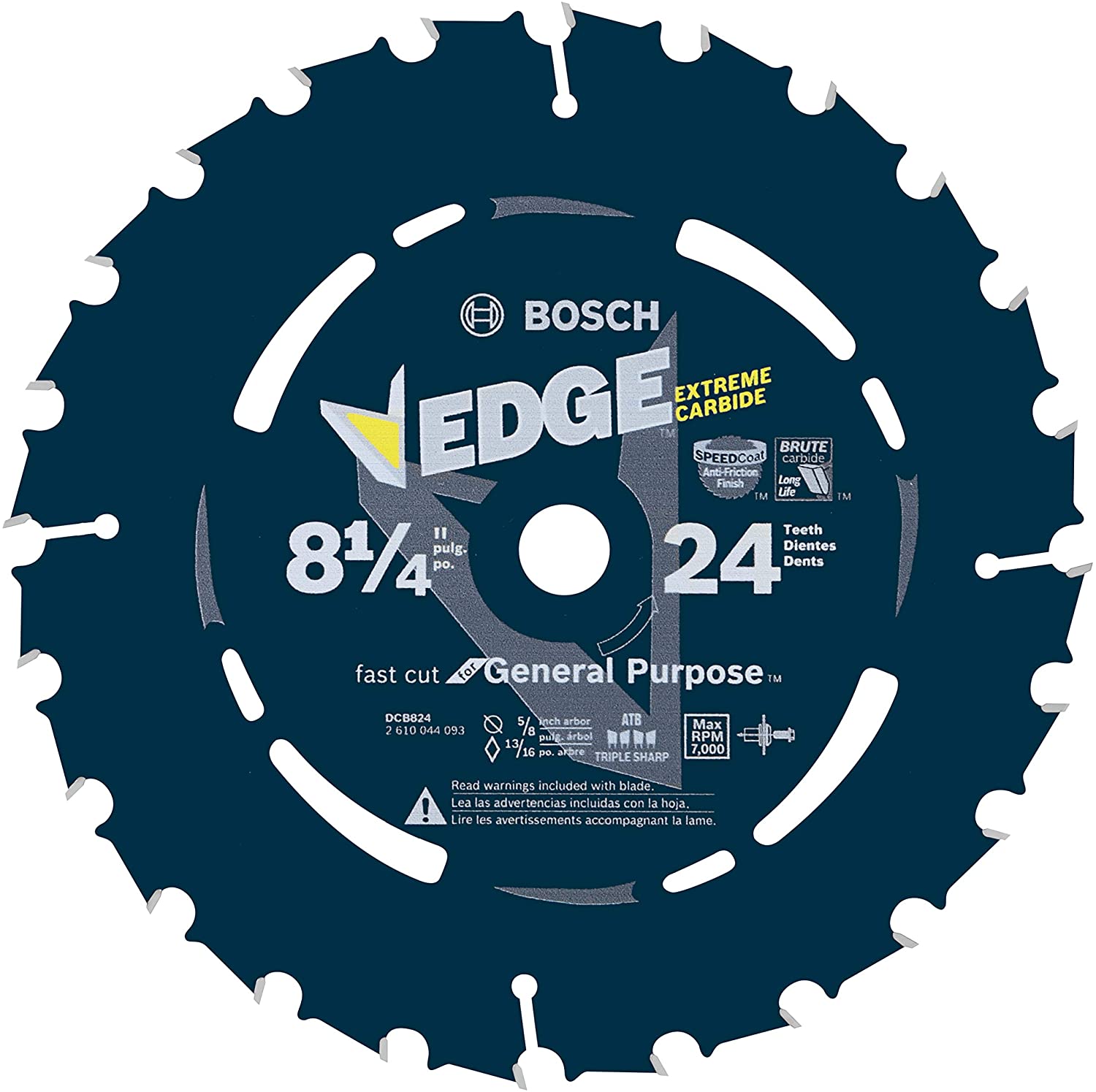 BOSCH EDGE 8-1/4" 24-TOOTH CIRCULAR SAW BLADE (FOR FRAMING) - Kilrich Building Centres