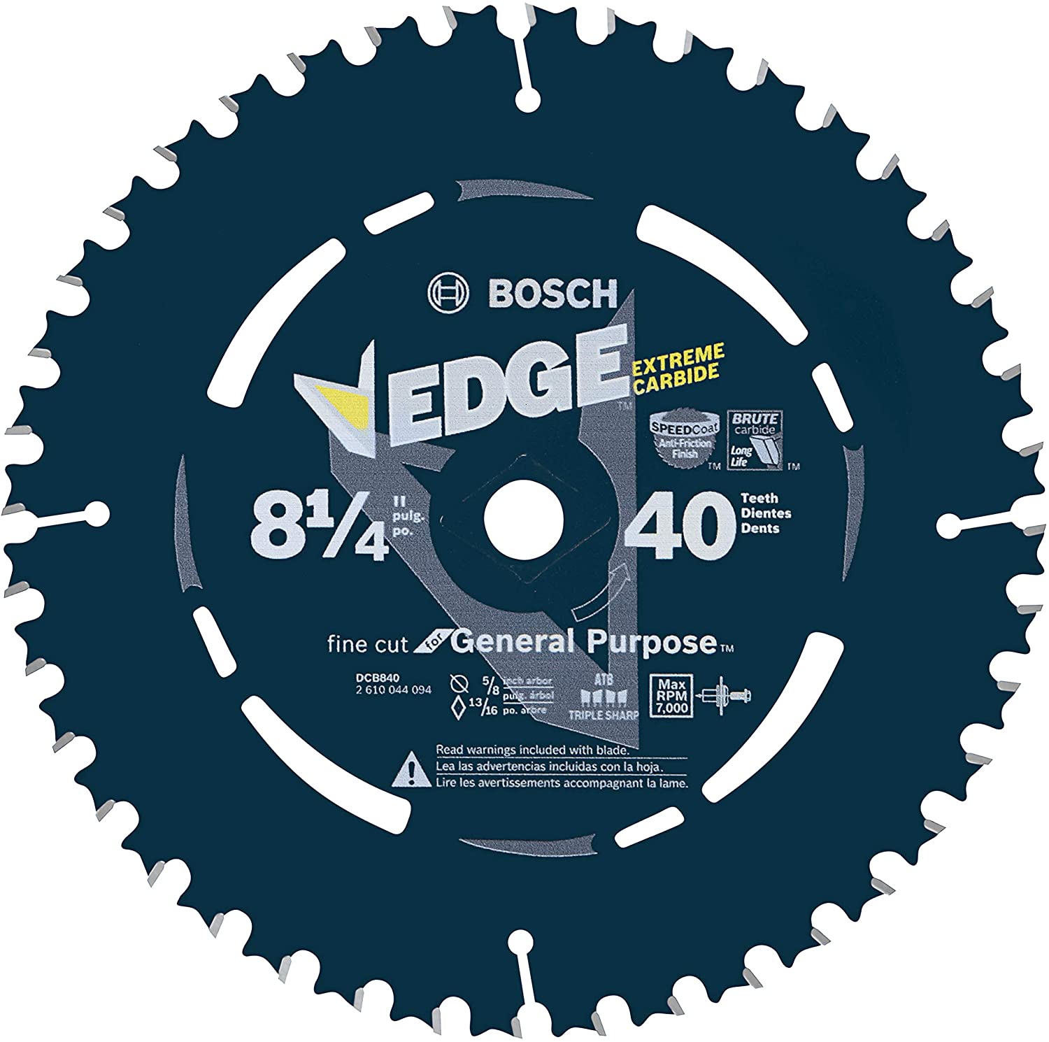 BOSCH EDGE 8-1/4" 40-TOOTH CIRCULAR SAW BLADE (FOR FINE-FINISH) - Kilrich Building Centres