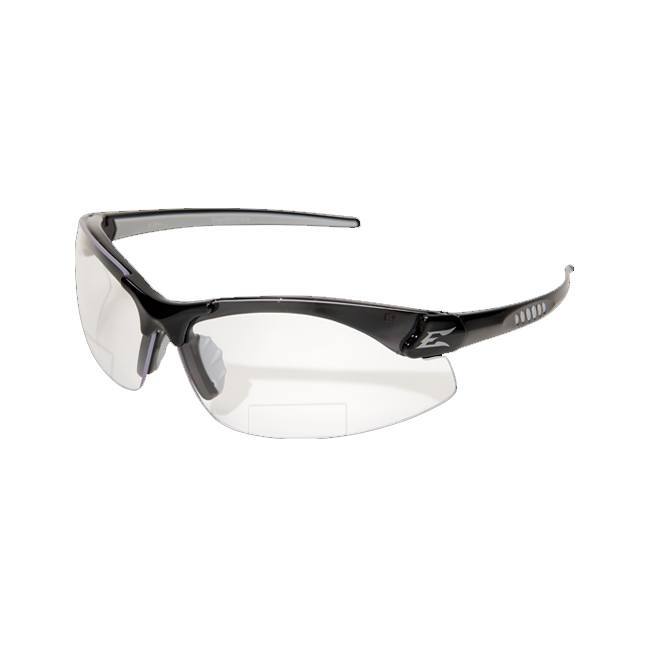EDGE ZORGE BLACK FRAME / CLEAR LENS SAFETY GLASSES - Kilrich Building Centres