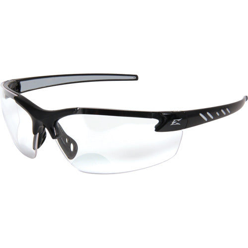 EDGE ZORGE BLACK FRAME / CLEAR 2.0 LENS PROGRESSIVE MAGNIFICATION SAFETY GLASSES - Kilrich Building Centres