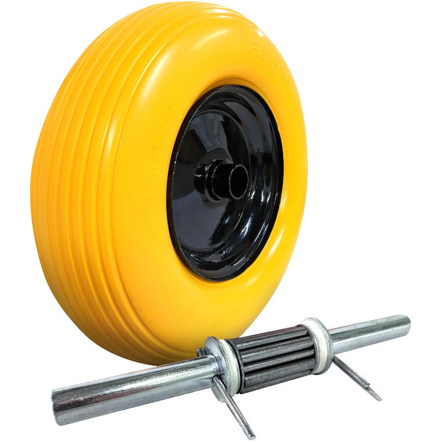 Main 1 - ERIE FLAT FREE REPLACEMENT WHEEL KIT FOR CONTRACTOR WHEELBARROW -