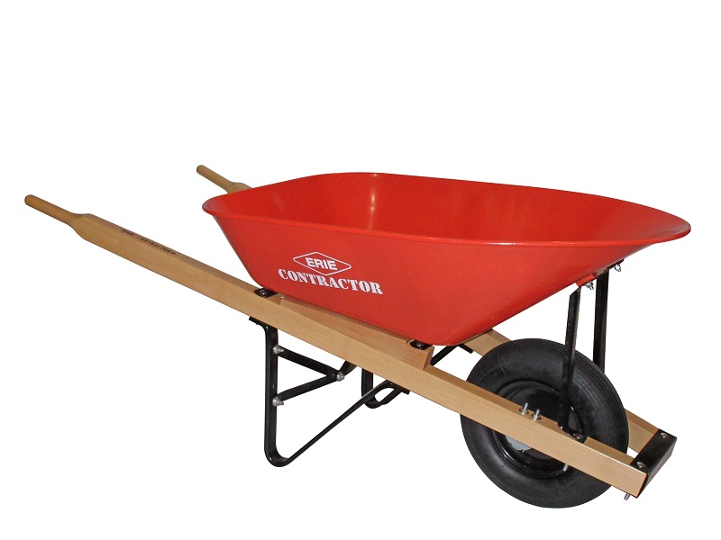 ERIE ORANGE CONTRACTOR WHEELBARROW (WITH AIR TIRE) - Kilrich Building Centres