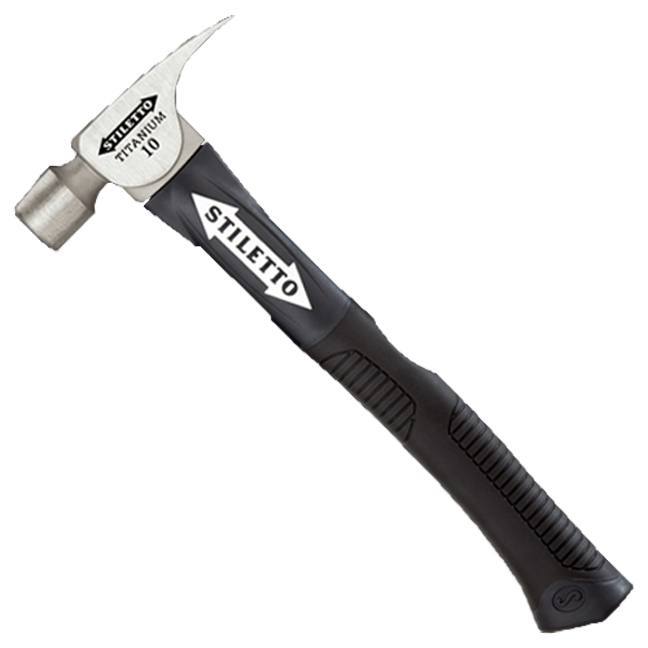 STILETTO MILLED-FACE TITANIUM HAMMER w/ CURVED FIBERGLASS HANDLE (10 oz.) - Kilrich Building Centres