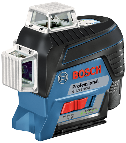 BOSCH 360° CONNECTED GREEN-BEAM THREE-PLANE LEVELING AND ALIGNMENT-LINE LASER w/ 2.0 Ah BATTERY - Kilrich Building Centres