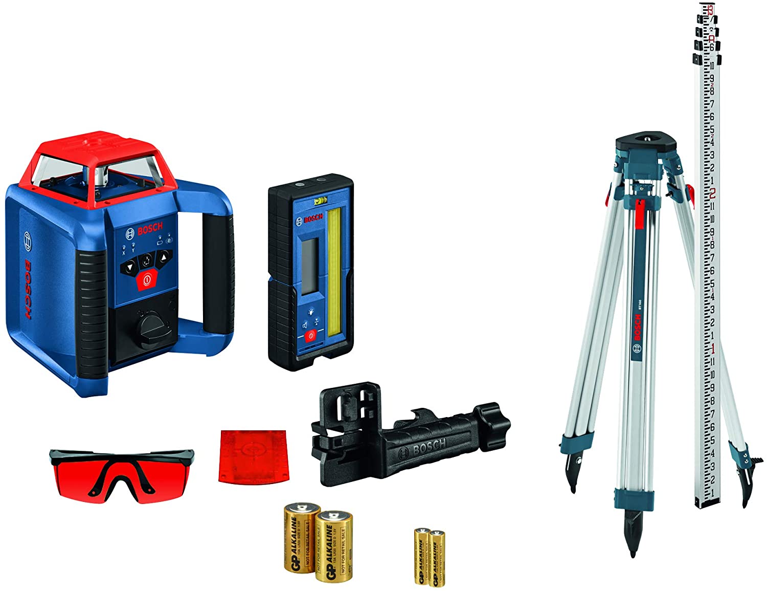 BOSCH REVOLVE2000 SELF-LEVELING HORIZONTAL ROTARY LASER KIT - Kilrich Building Centres