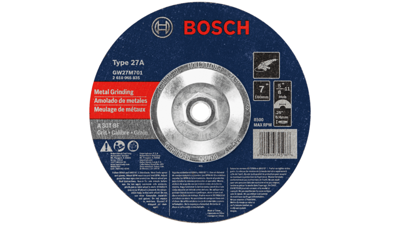 BOSCH 7" 30-GRIT METAL CUTTING / GRINDING WHEEL (1/4" THICK; 5/8" ARBOR) - Kilrich Building Centres