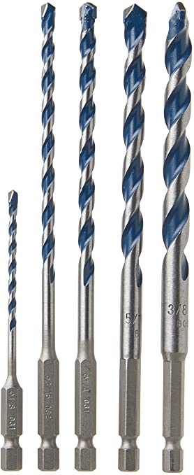 BOSCH BLUE GRANITE TURBO CARBIDE HAMMER DRILL 5 PIECE BIT SET - Kilrich Building Centres