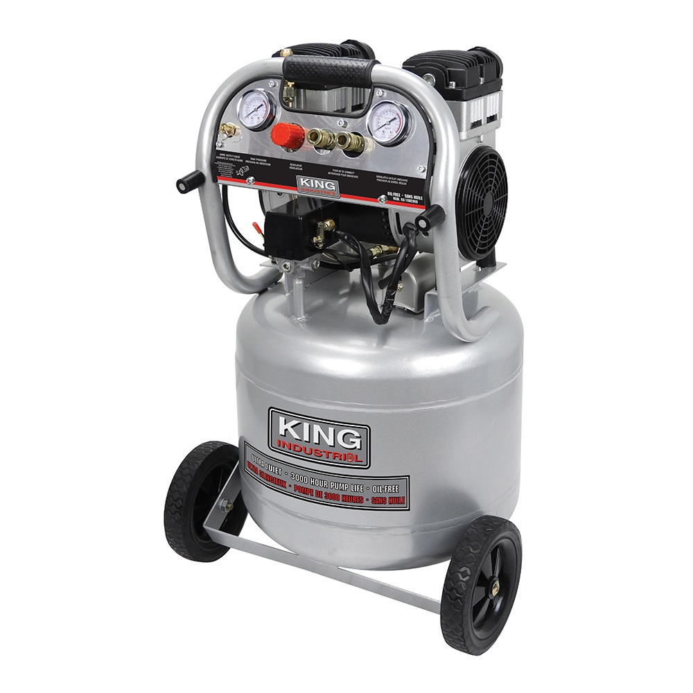 KING CANADA ULTRA QUIET OIL-FREE AIR COMPRESSOR (10 GALLON) - Kilrich Building Centres