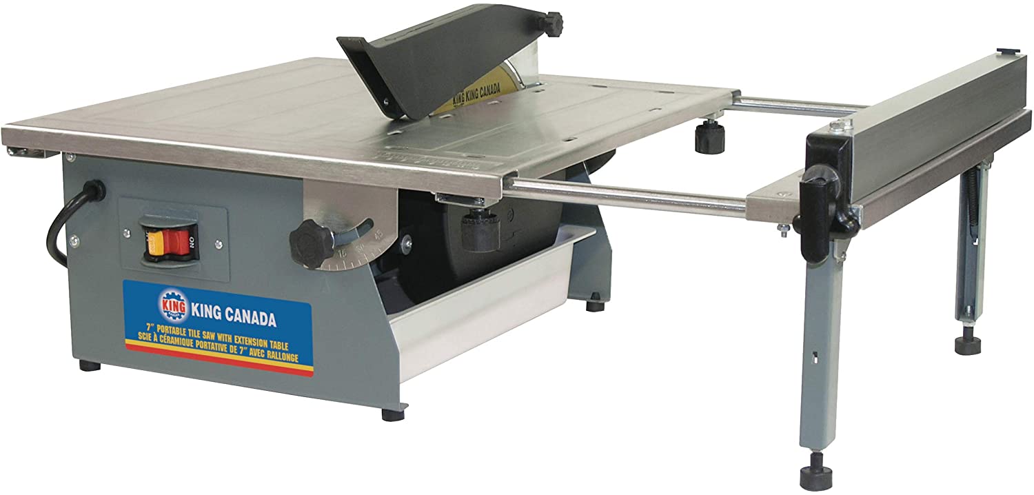 KING CANADA 7" PORTABLE TILE SAW w/ EXTENSION TABLE - Kilrich Building Centres