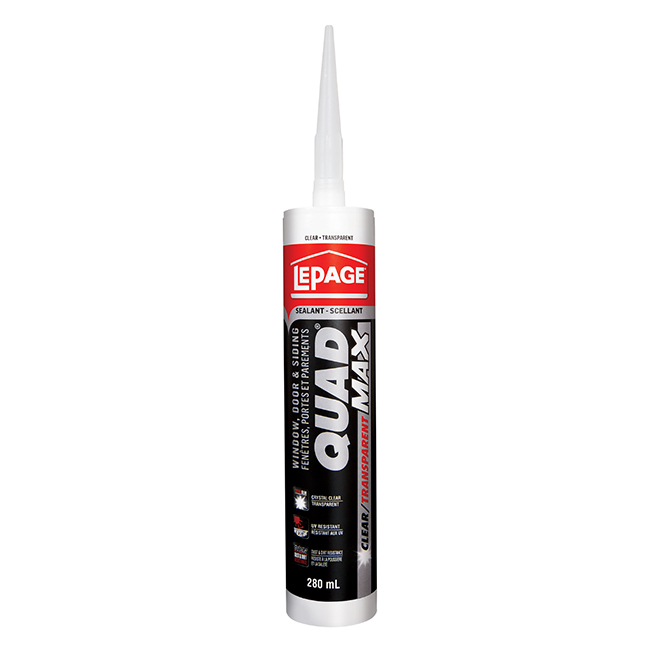 LEPAGE QUAD MAX PREMIUM CLEAR EXTERIOR SEALANT - Kilrich Building Centres