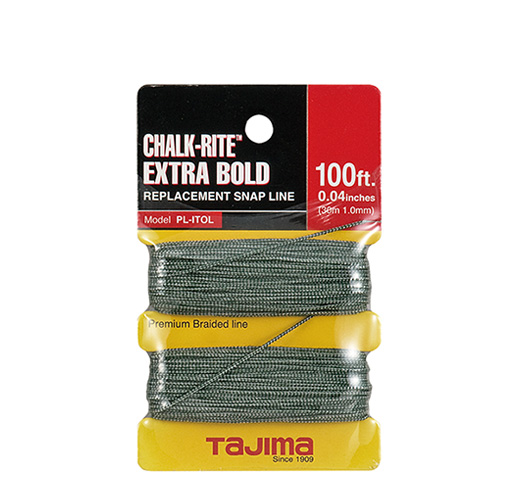 TAJIMA CHALK-RITE REPLACEMENT 1.0mm CHALK LINE EXTRA BOLD (100') - Kilrich Building Centres