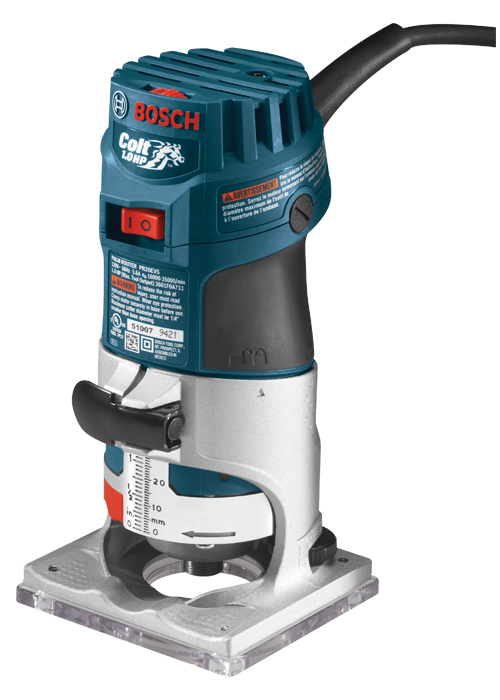 BOSCH COLT 1.0HP ELECTRONIC VARIABLE SPEED PALM ROUTER (5.6 AMP) - Kilrich Building Centres