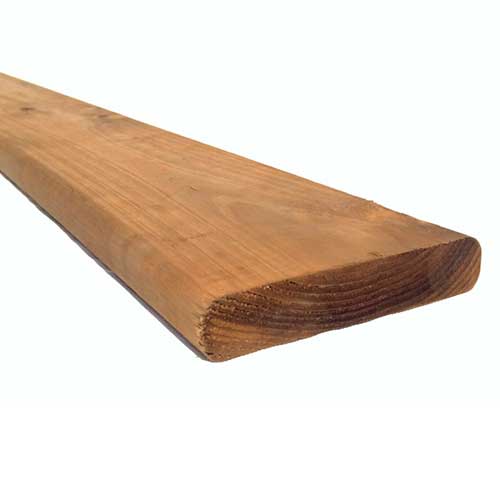Main 1 - 5/4 x 6 - 10' ACQ BROWN PRESSURE TREATED RADIUS-EDGE DECK BOARD -