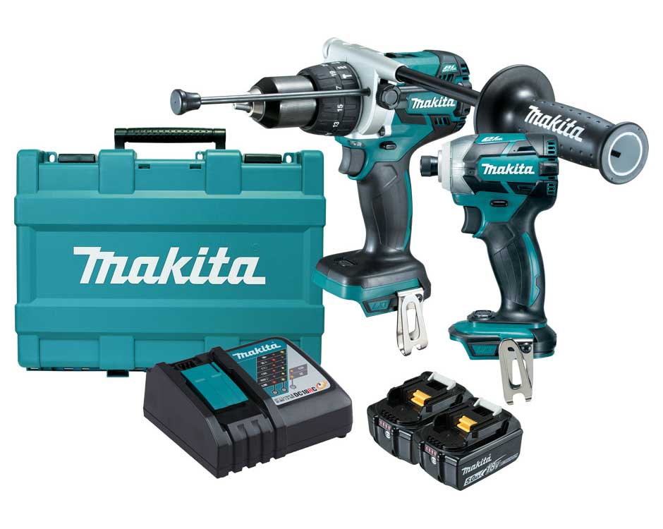 MAKITA 18V LXT 2-TOOL COMBO KIT w/ BRUSHLESS HAMMER DRILL & IMPACT DRIVER - Kilrich Building Centres