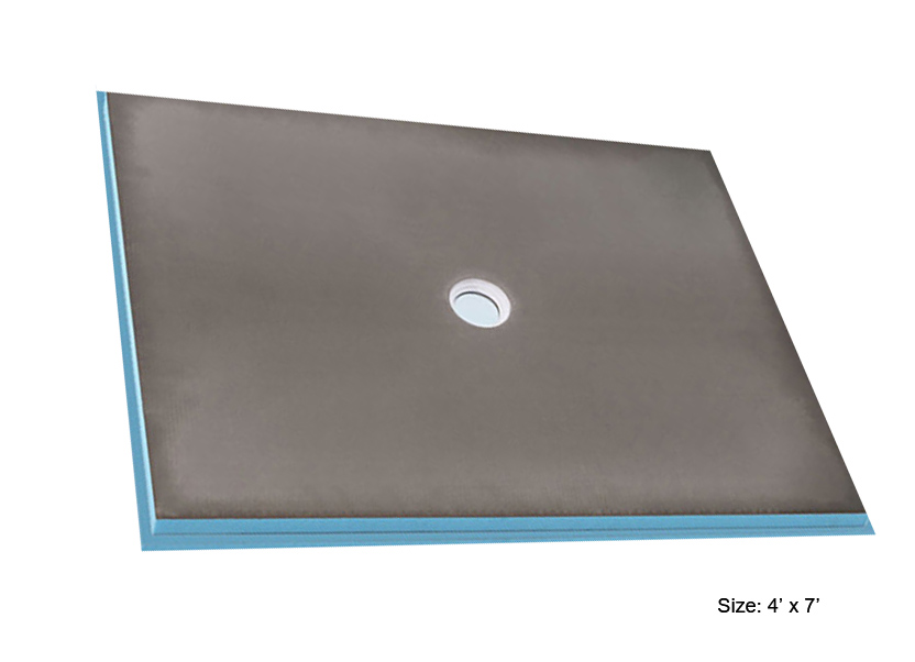 Main 2 - WEDI PRIMO CENTER DRAIN SHOWER PAN (4' x 7') -