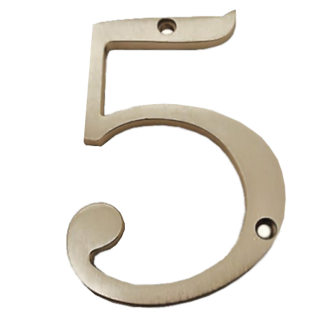 #5 X 4" HOUSE NUMBER-WIDE
PROFILE -SOLID BRASS- - Kilrich Building Centres