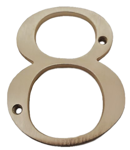#8 X 4" HOUSE NUMBER-WIDE
PROFILE -SOLID BRASS- - Kilrich Building Centres