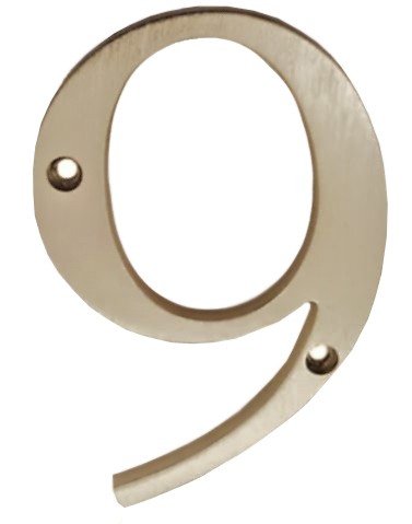 #9 X 4" HOUSE NUMBER-WIDE
PROFILE -SOLID BRASS- - Kilrich Building Centres