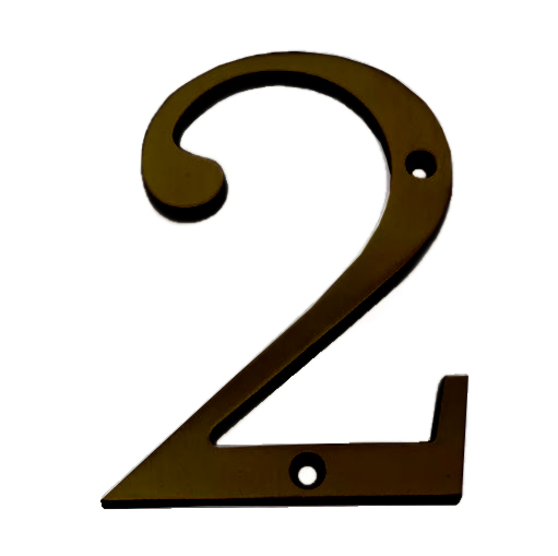 #2 X 4" HOUSE NUMBER-BROWN - Kilrich Building Centres
