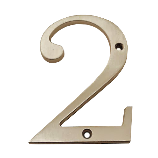 #2 X 4" HOUSE NUMBER-WIDE
PROFILE -SOLID BRASS- - Kilrich Building Centres
