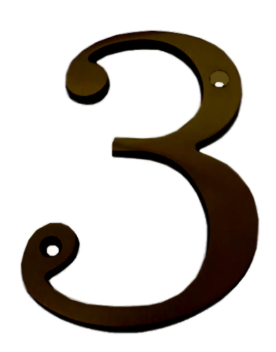 #3 X 4" HOUSE NUMBER-BROWN - Kilrich Building Centres