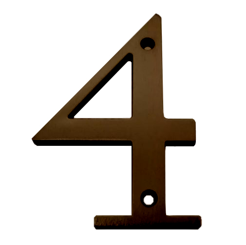 #4 X 4" HOUSE NUMBER-BROWN - Kilrich Building Centres