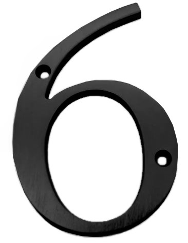 #6 x 6" HOUSE NUMBER MODERN BLK - Kilrich Building Centres