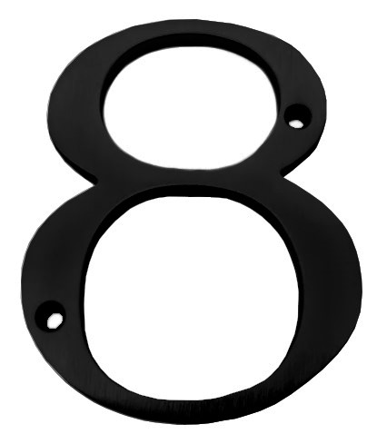 #8 x 6" HOUSE NUMBER MODERN BLK - Kilrich Building Centres