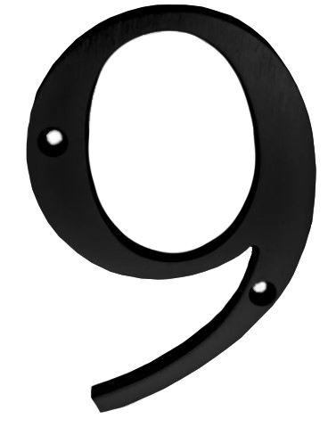 #9 x 6" HOUSE NUMBER MODERN BLK - Kilrich Building Centres