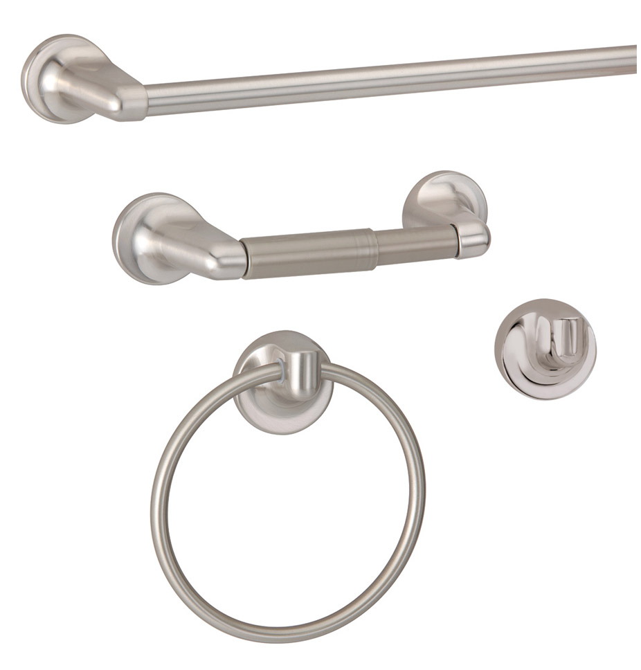 TAYMOR INFINITY 4-PIECE BATHROOM SET (SATIN NICKEL) - Kilrich Building Centres