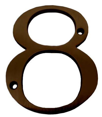 #8 X 4" HOUSE NUMBER-BROWN - Kilrich Building Centres