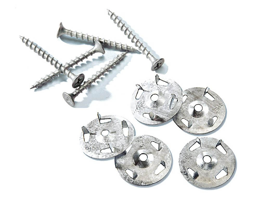 Main 1 - WEDI FASTENER KIT w/ 1-5/8" NON-RUST SCREWS & TABBED WASHERS (100 PACK) -
