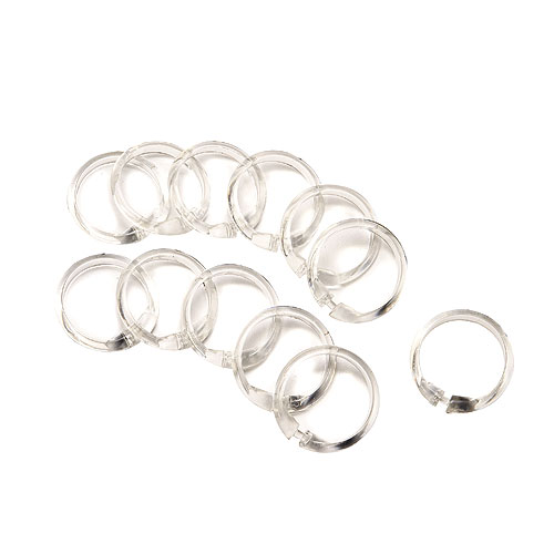 TAYMOR CLEAR SHOWER CURTAIN RINGS (12 PACK) - Kilrich Building Centres