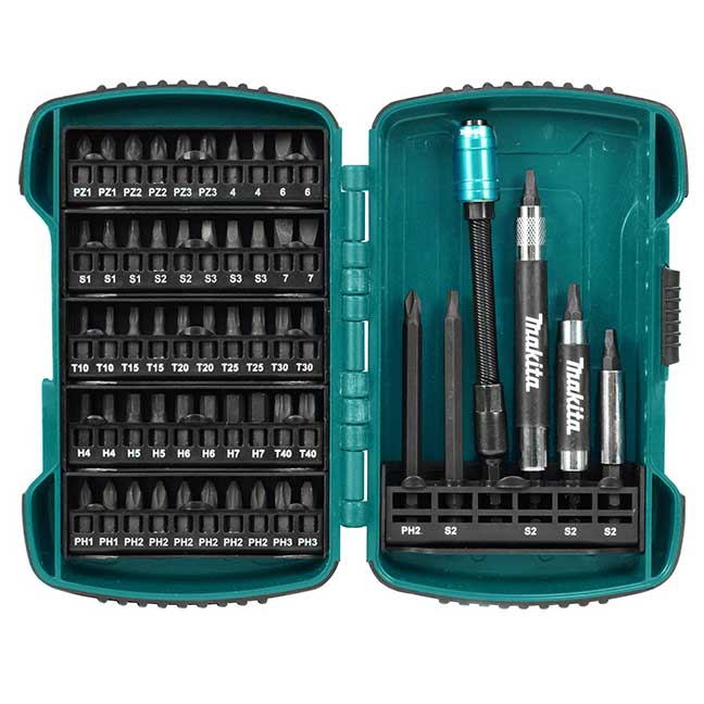 MAKITA ASSORTED DRIVER & DRILL BIT KIT (59 PIECES) - Kilrich Building Centres
