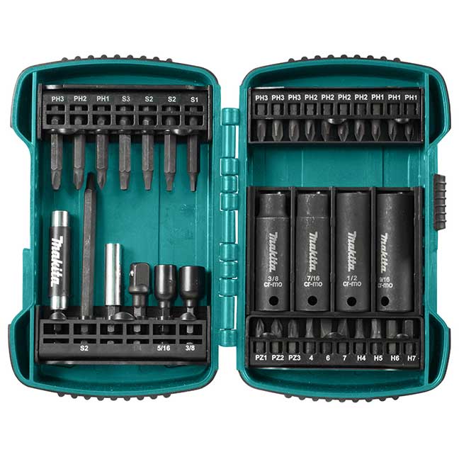 MAKITA ASSORTED DRIVER BIT & SOCKET KIT (37 PIECES) - Kilrich Building Centres