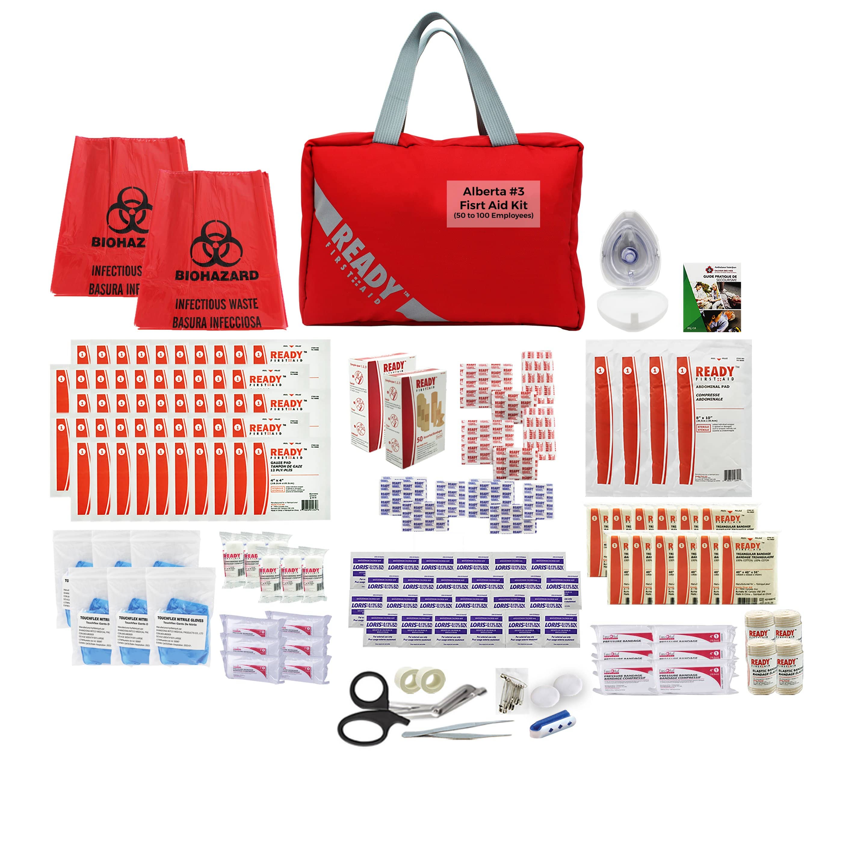 ALBERTA / YUKON FIRST AID KIT SOFT BAG - LEVEL 3 (50-100 Employees) - Kilrich Building Centres