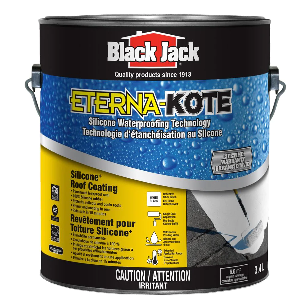 BLACK JACK ETERNA-KOTE SILICONE & ROOF COATING (3.4 L) - Kilrich Building Centres