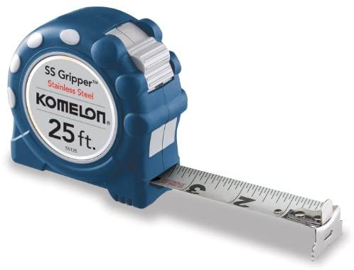 KOMELON GRIPPER STAINLESS STEEL IMPERIAL MEASURING TAPE (25' x 1") - Kilrich Building Centres