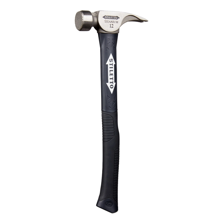 STILETTO TITANIUM MILLED-FACE HAMMER w/ HYBRID FIBREGLASS CURVED HANDLE (12 oz.) - Kilrich Building Centres
