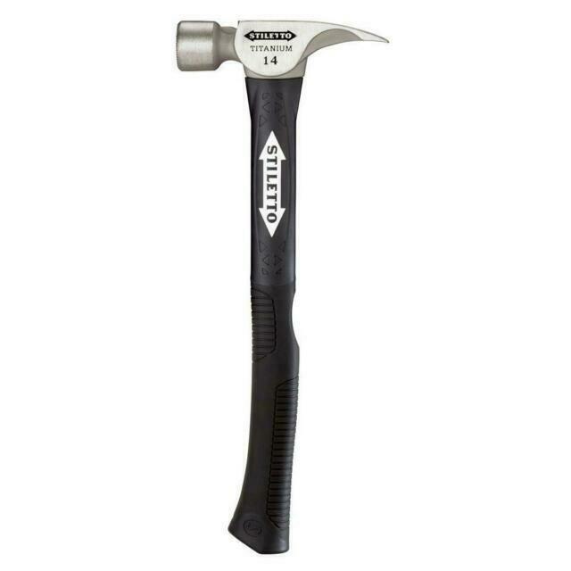 STILETTO MILLED-FACE TITANIUM HAMMER w/ CURVED FIBERGLASS HANDLE (14 oz.) - Kilrich Building Centres