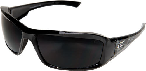 EDGE BRAZEAU POLARIZED BLACK & GREY SKULL / SMOKE SAFETY GLASSES - Kilrich Building Centres