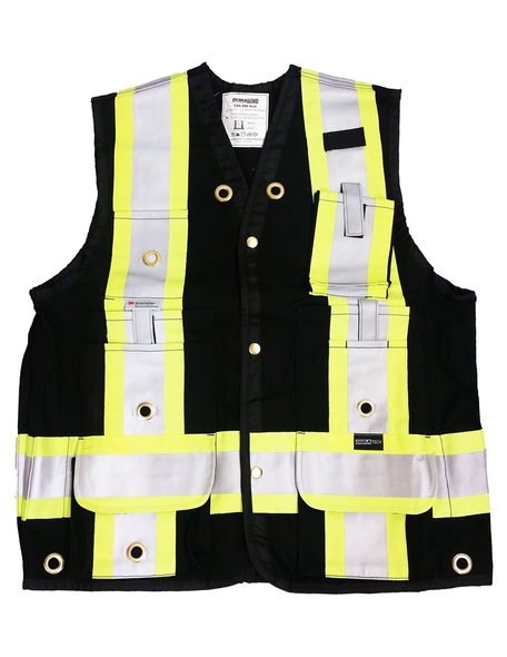DURATECH 100% COTTON CONSTRUCTION VEST - BLACK (XXL) - Kilrich Building Centres