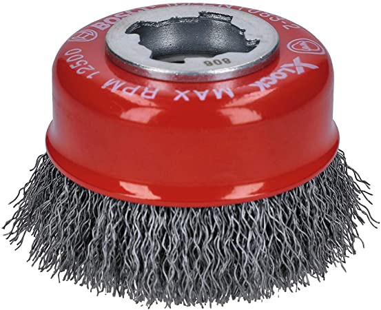 BOSCH 3" X-LOCK CARBON STEEL CRIMPED WIRE CUP BRUSH - Kilrich Building Centres