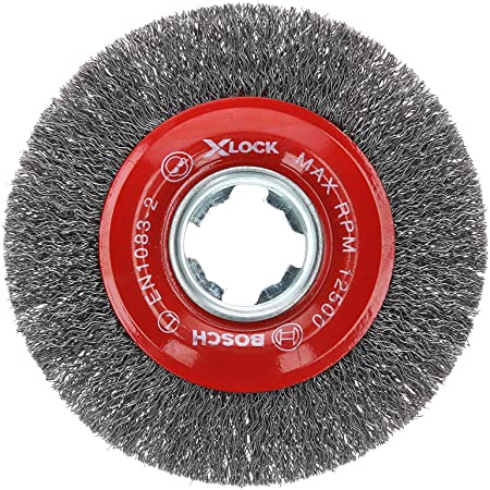 BOSCH 4-1/2" X-LOCK TEMPERED STEEL CRIMPED WIRE WHEEL - Kilrich Building Centres