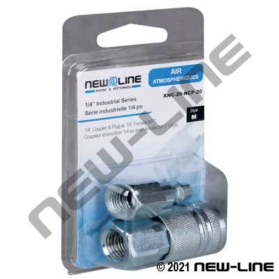 1/4" INDUSTRIAL SERIES COUPLER & PLUG w/ 1/4" FEMALE NPT - Kilrich Building Centres